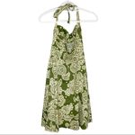 Windsor Sweetheart Green Floral Halter Spring Midi Flare Dress Size Small Photo 5