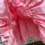 80s Pink Taffeta Ruffle Bubble Hem Bow Back Barbie Princess Tea Party Prom Dress Size M Photo 8