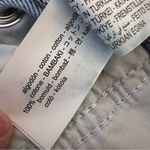 ZARA  Denim Jean Skirt Women’s L Mini Raw Hem Side Lace Med Wash Western Festival Photo 8