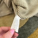 Bucket List Waffle Knit Thermal Long Sleeve Collar Top Tunic Shirt Medium Tan Photo 1