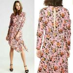 Topshop New  Pink Floral‎ Ruffle Midi Dress 4 Photo 1