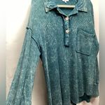 White Birch  mineral wash waffle knit pullover. Size Medium Photo 10