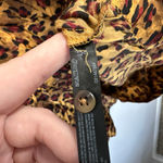 Anthropologie BY  Leopard Print Romper Size Medium Short Sleeve Satiny Playsuit Photo 7