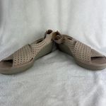 Clarks  Reedly‎ Variel Slingback Platform Wedge Sandals 12 Womens Beige Nubuck Photo 7