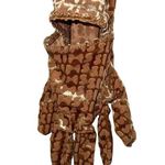 SKIMS Womens Holiday Velvet Tan Glove Crop Top Chai Sleeved Winter Top Size 4X Photo 2