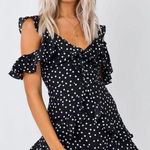 Princess Polly Black And White Polka Dot Mini Dress Photo 0