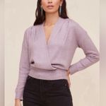 ASTR Lilac V-Neck Sweater Photo 0