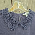 LK Bennett  Sloane Blue Top with Lace Collar Photo 2