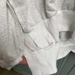 Bucket List VNeck Heathered White Pullover Sweatshirt Sz Small Casual Athleisure Photo 3