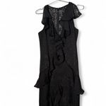 Jaygodfrey Black Ruffle maxi Dress Photo 6