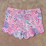 Lilly Pulitzer Buttercup Knit Shorts Raz Berry Sea You Soon Shorts Photo 1