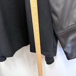 Rafaella Black vegan leather ponte draped open front jacket size 2XL Photo 8
