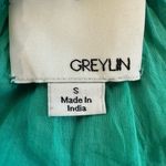 Greylin Anthropologie 100% Silk Turquoise Ombré Halter Draped Hem Size S Photo 5