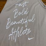Nike  Dri Fit Tank Top Women's Gray Fast Bold Beautiful Athlete Athletic Photo 1