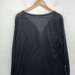 Tommy Bahama Tommy Bahamas Embroidered Black Tunic Top semi sheer boho size Medium Cotton Photo 6