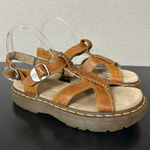 Dr. Martens VTG Chunky Brown Leather Fisherman Sandals Women 9 Y2K Flaw Grunge Photo 0
