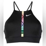 Nike Women’s Black Rainbow Ladder Sports Bra with Ifit logo Photo 4