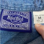 Hard Rock Cafe  sleeveless‎ denim button down Photo 4
