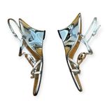 Tory Burch Metallic Capri Miller Logo Wedge Sandals Size 9.5 Gold Photo 3