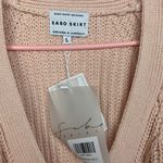 Sabo Skirt  womens Large knit wrap sweater dress elle tie waist pink v neck Photo 2