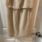 TFNC  London Tan Draped Neck Beaded Accent Sleeveless Dress S Photo 9