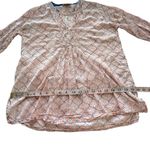 Roberta Roller Rabbit Small 100% Cotton Orange White & Blue Printed VNeck Blouse Photo 6