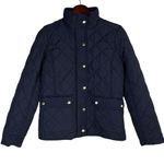 J.Crew Long Sleeve Snap Buttons Zip Up Quilt Field Jacket Patch Pockets XS Black Photo 10