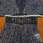 Free People NWOT Moonbelt Mini Dress Navy Silver Black Festival Size 2 Boho Chic Photo 8