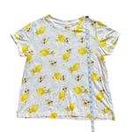 Anthropologie Meadow Rue by Anthropolgie Lemons White Short Sleeve Tee Size XSP Photo 2