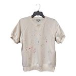 PJ Salvage Paint Splatter Sweatshirt Top Small Cotton Blend Cozy Lounge Pullover Photo 1