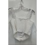 Forever 21 White Lace-Up Eyelet Bustier Crop Top - Size L Photo 5