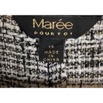 Maree Pour Toi Tweed Top Size 14 Black White Gold Fringed Corporate NWT Photo 4