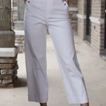 Spanx XL Stretch Twill Cropped Wide Leg Pants Pull On Shaping White Classic Crop Photo 0
