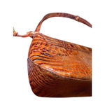 Brahmin Crocodile Embossed Daria Ombre Y2K Baguette Shoulder Bag Photo 7