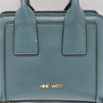 Nine West  Women Mini Satchel Crossbody Handbag Teal Green Gold Chain Strap Purse Photo 2