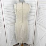 Calvin Klein Faux Suede Sleeveless Knee-Length Sheath Dress Cream Size 4 Photo 4