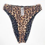 Good American NEW Bikini Bottoms Small Reversible Cheeky Leopard Animal NWOT Photo 4