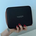 Lanvin Black and Brown Cosmetic Bag Photo 0