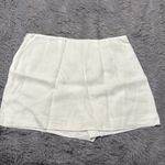 EXPRESS  Editor Super High Waisted Linen Blend Mini Skort Photo 3
