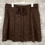 Loft  Brown Circle Skirt with Matching Belt Photo 0