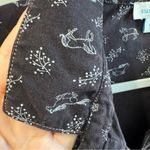 Sundance  Elegant Equines Black Horse Print Button Up Top Small Photo 2