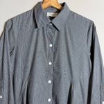 INAE Collection Poplin Woven Long Sleeve Striped Shirt Dress Women's XS Black Photo 5