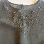 Neiman Marcus VINTAGE  Women’s Sheer Black Long‎ Sleeve Peplum Beaded Blouse Sz 4 Photo 13