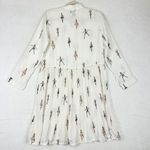 I.Madeline Pleated Ballerina Print Dress Size Small Medium White Ballet Dance Photo 1