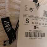 ZARA NEW White Jeweled Rhinestone Rib Knit Sleeveless Crop Sweater Tank Top Sz S Photo 3