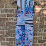 Clover Canyon Blue and White Sleeveless Sheath Mini Size XS Photo 4