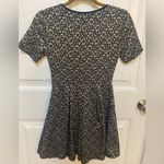 Lush Clothing Lush Black Floral Lace Short Sleeve Drop Waist Mini Dress Photo 7