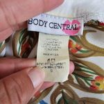 Body Central  Y2K White Multi Paisley Satin On Shoulder Blouse Size Small Photo 4