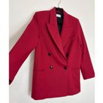 Mango  Double-Breasted Structured Oversized Blazer Women’s Size Small Red Photo 11