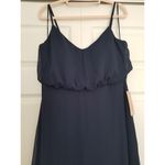 Birdy Grey  Gwennie Dress Gown Chiffon Navy Blue Bridesmaid Dress Size Large Photo 2
